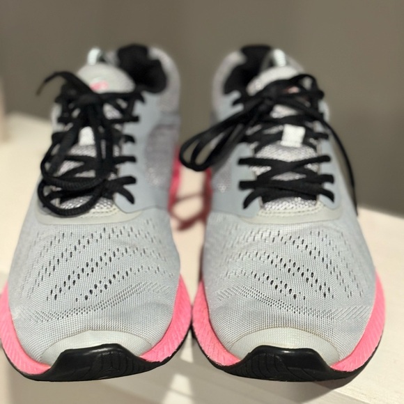 Asics FuzeX Lyte Athletic Running Shoes Sneakers Gray Pink T670N Women’s Sz 11.5 - Picture 7 of 11